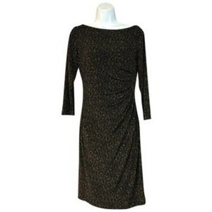 LAUREN RALPH LAUREN ANIMAL PRINT STRETCH POLY DRESS 4